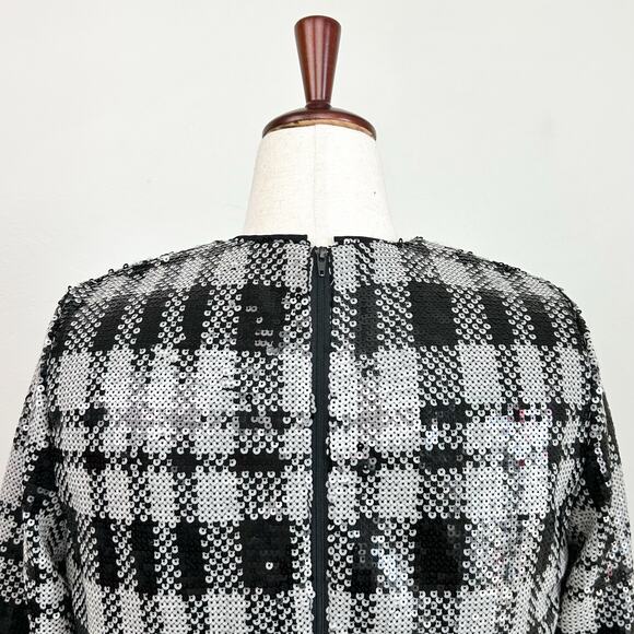 Draper James Plaid Sequin Crewneck Shift Dress NWT - Picture 7 of 11